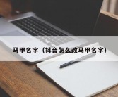 马甲名字（抖音怎么改马甲名字）