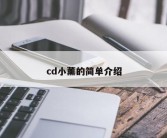 cd小薰的简单介绍