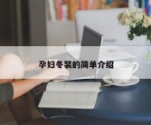 孕妇冬装的简单介绍