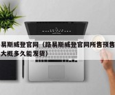 路易斯威登官网（路易斯威登官网所售预售商品大概多久能发货）