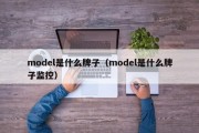 model是什么牌子（model是什么牌子监控）