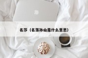 名莎（名落孙山是什么意思）