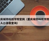 重庆城市科技学院官网（重庆城市科技学院官网入口录取查询）