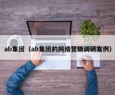 ab集团（ab集团的网络营销调研案例）