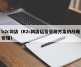 b2c网店（B2c网店运营管理方案的战略管理）