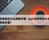 浅绿色配什么颜色好看（ppt浅绿色配什么颜色好看）