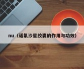 nu（诺氟沙星胶囊的作用与功效）