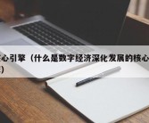 核心引擎（什么是数字经济深化发展的核心引擎）