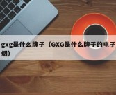 gxg是什么牌子（GXG是什么牌子的电子烟）